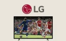 Téléviseur LG connecté avec un match de football